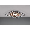 Trio Lampor Via Taklampa LED träoptik, Svart, 1-ljuskällor, Fjärrkontroll