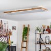 Salmi Taklampa, Panel LED Brun, träoptik, Vit, 1-ljuskällor, Fjärrkontroll