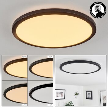 Tamesch Taklampa, Panel LED Svart, 1-ljuskällor