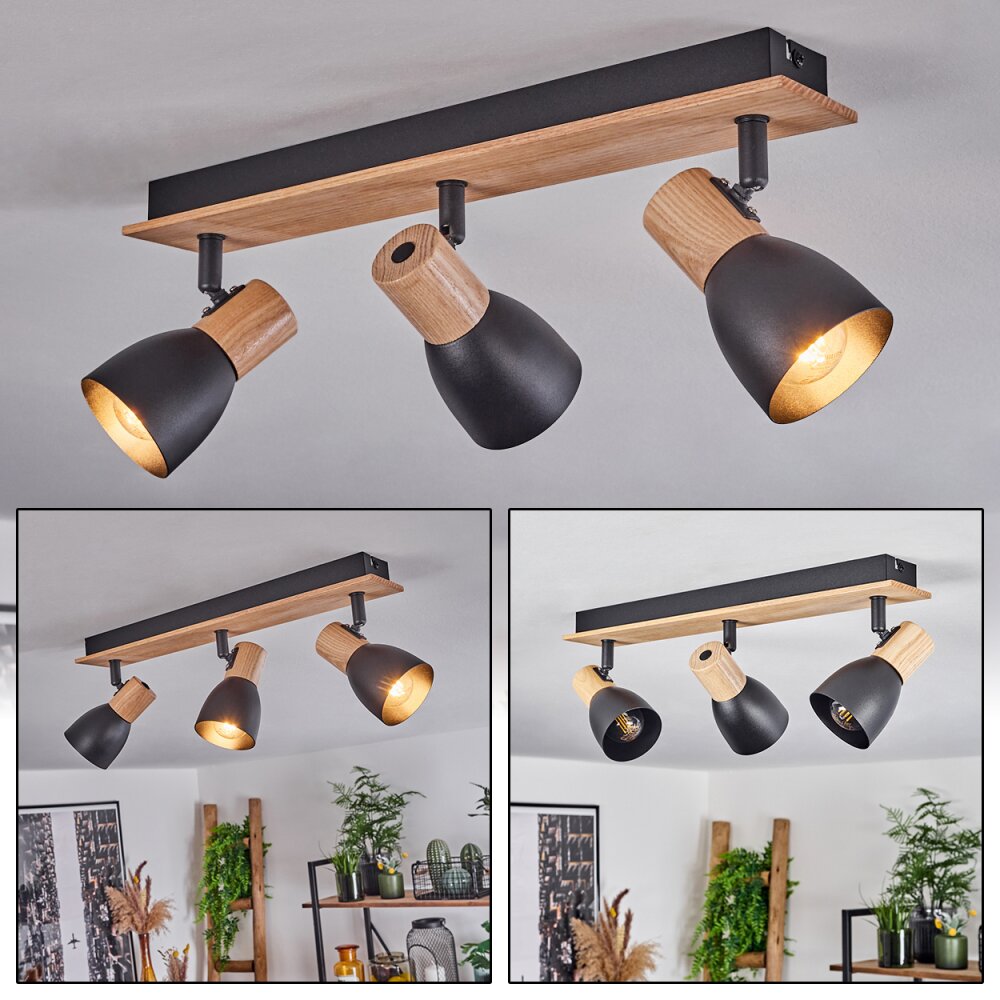 Kouek Taklampa, Takstrålkastare Naturfärger, Svart, 3-ljuskällor main product photo