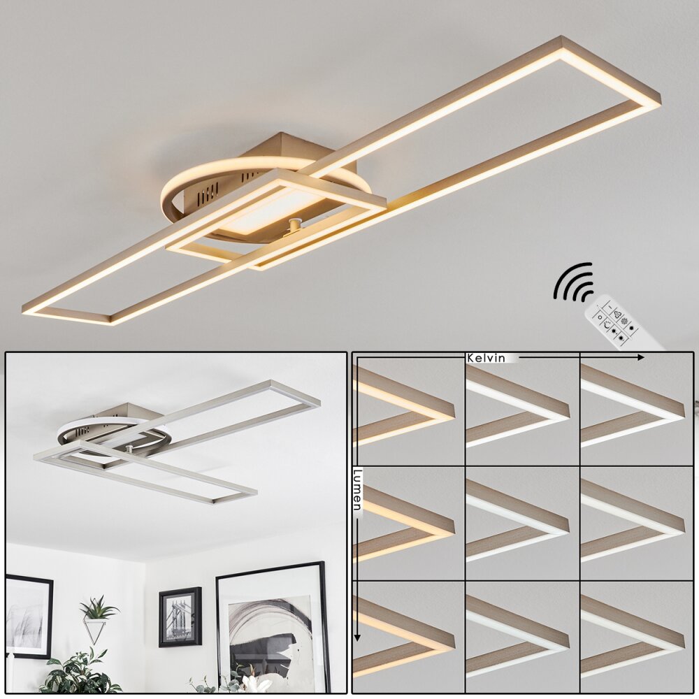 Lillavois Taklampa LED Nickel matt, 1-ljuskällor, Fjärrkontroll main product photo
