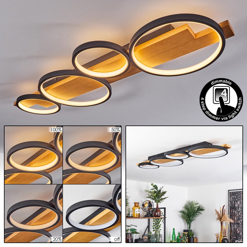 Rodekro Taklampa LED Naturfärger, Svart, 1-ljuskällor main product photo