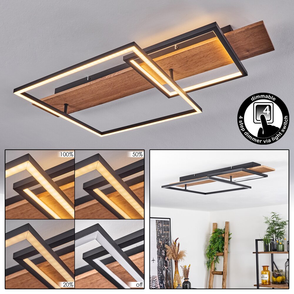 Pompu Taklampa LED Naturfärger, Svart, 1-ljuskällor main product photo