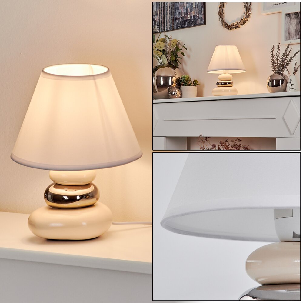 Chrouy Bordslampa Beige, Krom, 1-ljuskällor main product photo