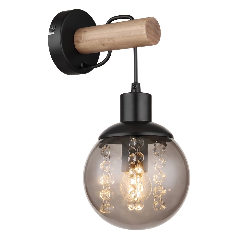 Globo RICHARD Vägglampa Naturfärger, Svart, 1-ljuskällor main product photo