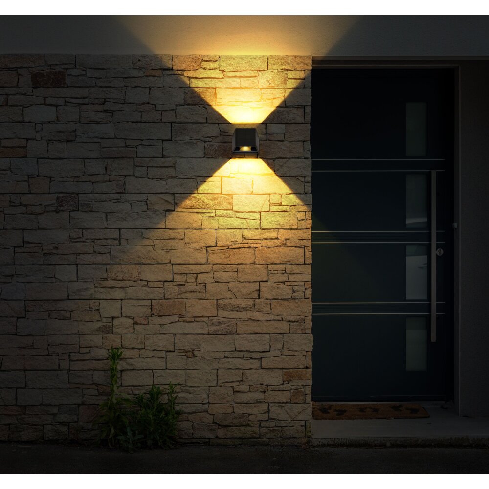 Globo SOLAR vägglampa utomhus, Solcellslampa LED Svart, 1-ljuskällor main product photo
