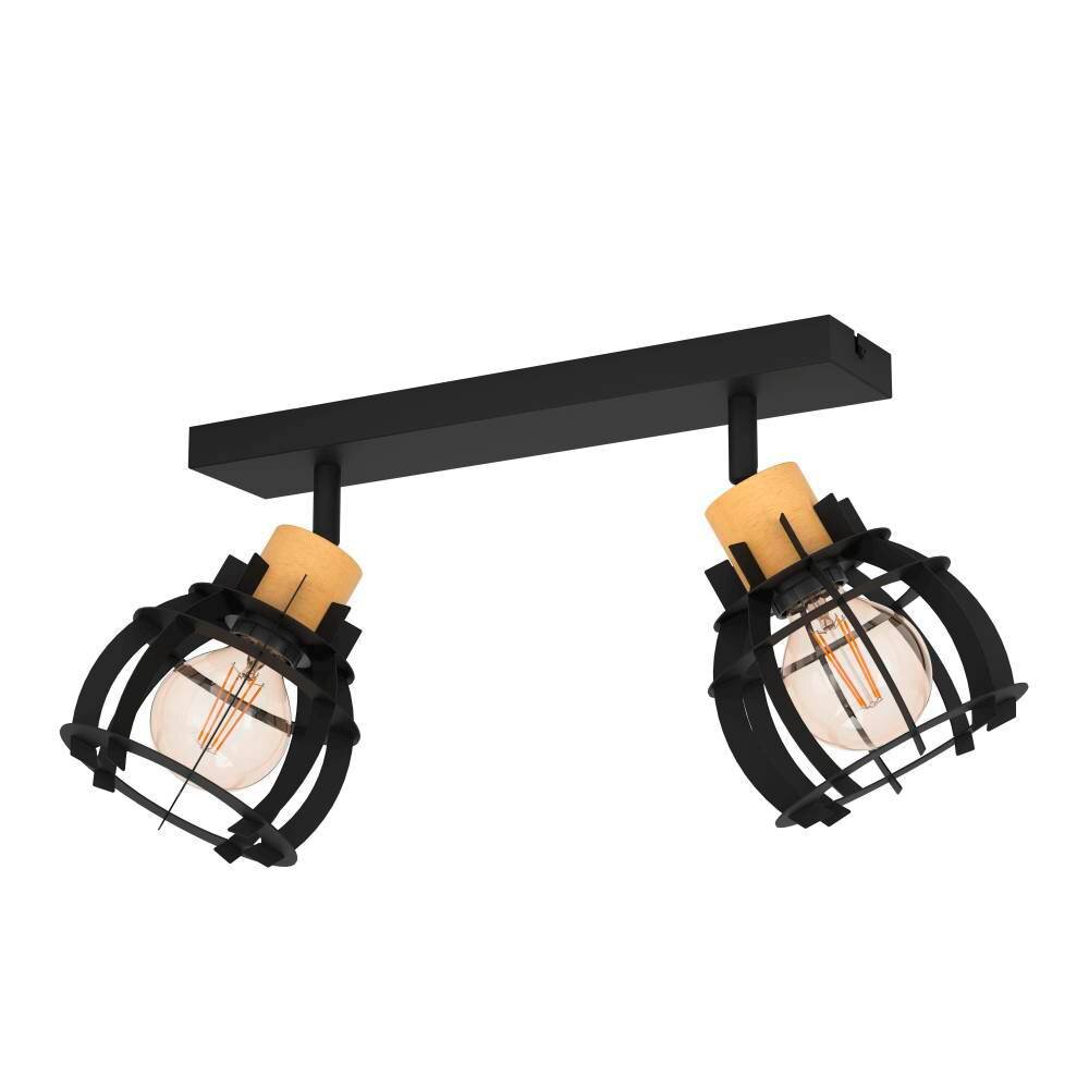 Eglo Lampor STILLINGTON Taklampa, Takstrålkastare Naturfärger, Svart, 2-ljuskällor main product photo