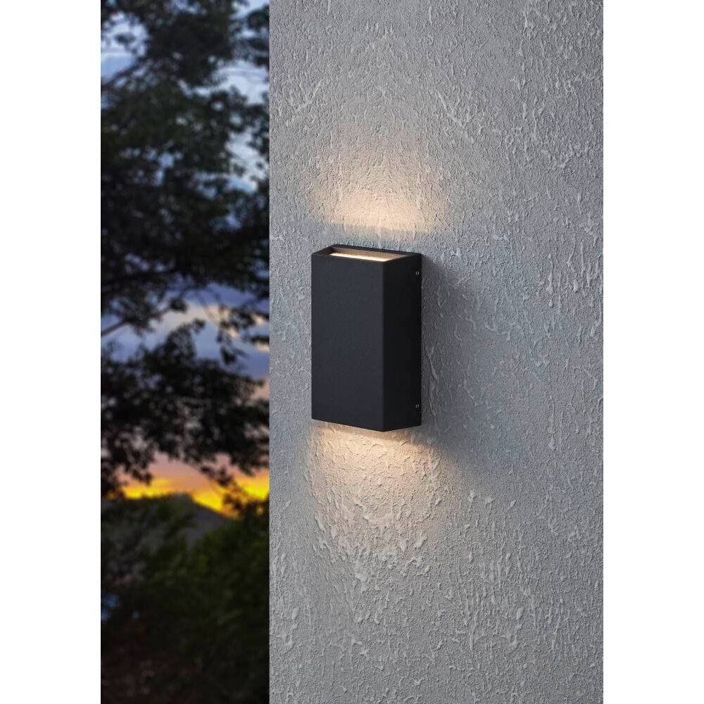 Eglo SPONGANO vägglampa utomhus LED Svart, 2-ljuskällor main product photo