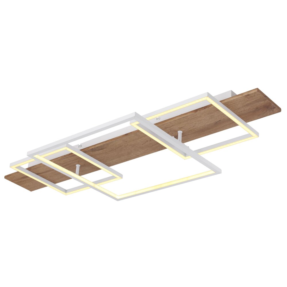 Globo VANNI Taklampa LED träoptik, Vit, 1-ljuskällor main product photo