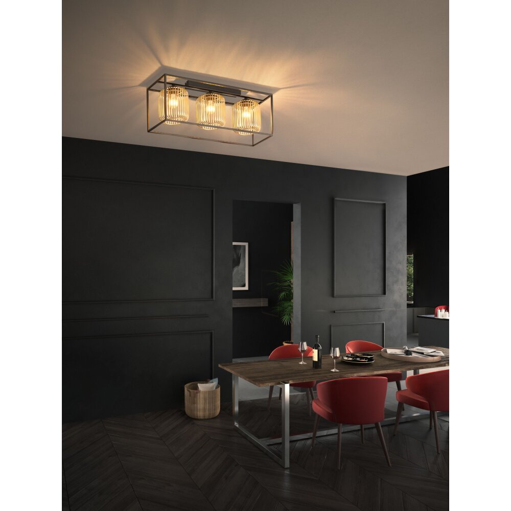 Honsel Lampor Caydo Taklampa Svart, 3-ljuskällor main product photo