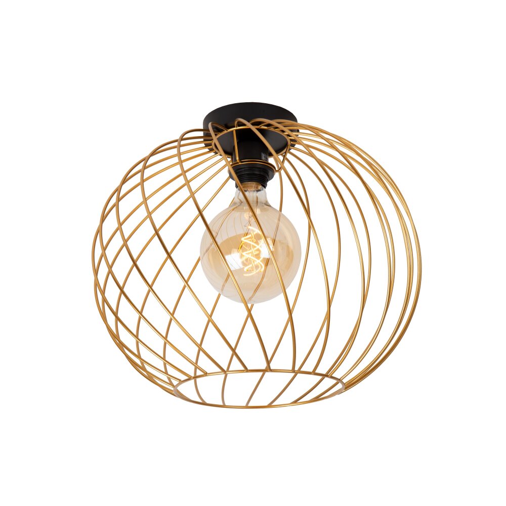 Lucide DANZA Taklampa Guld, Mässing, Svart, 1-ljuskällor main product photo
