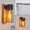 Tabary vägglampa utomhus Brun, träoptik, Svart, 1-ljuskällor
