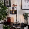 Chabian Bordslampa Brun, träoptik, Svart, 1-ljuskällor