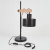 Chabian Bordslampa Brun, träoptik, Svart, 1-ljuskällor