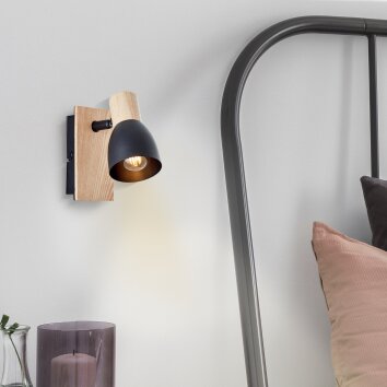Brilliant Lampor Daintree Vägglampa, Väggspotlight Naturfärger, Svart, 1-ljuskällor