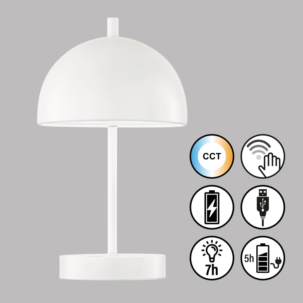 SCHÖNER WOHNEN kollektion Kia Bordslampa LED Vit, 1-ljuskällor main product photo