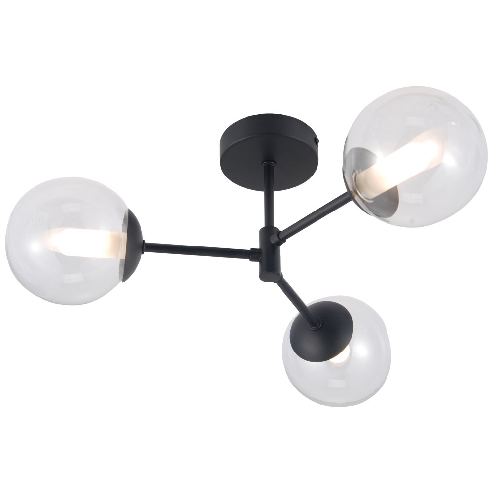 Brilliant Gitse Taklampa Svart, 3-ljuskällor main product photo