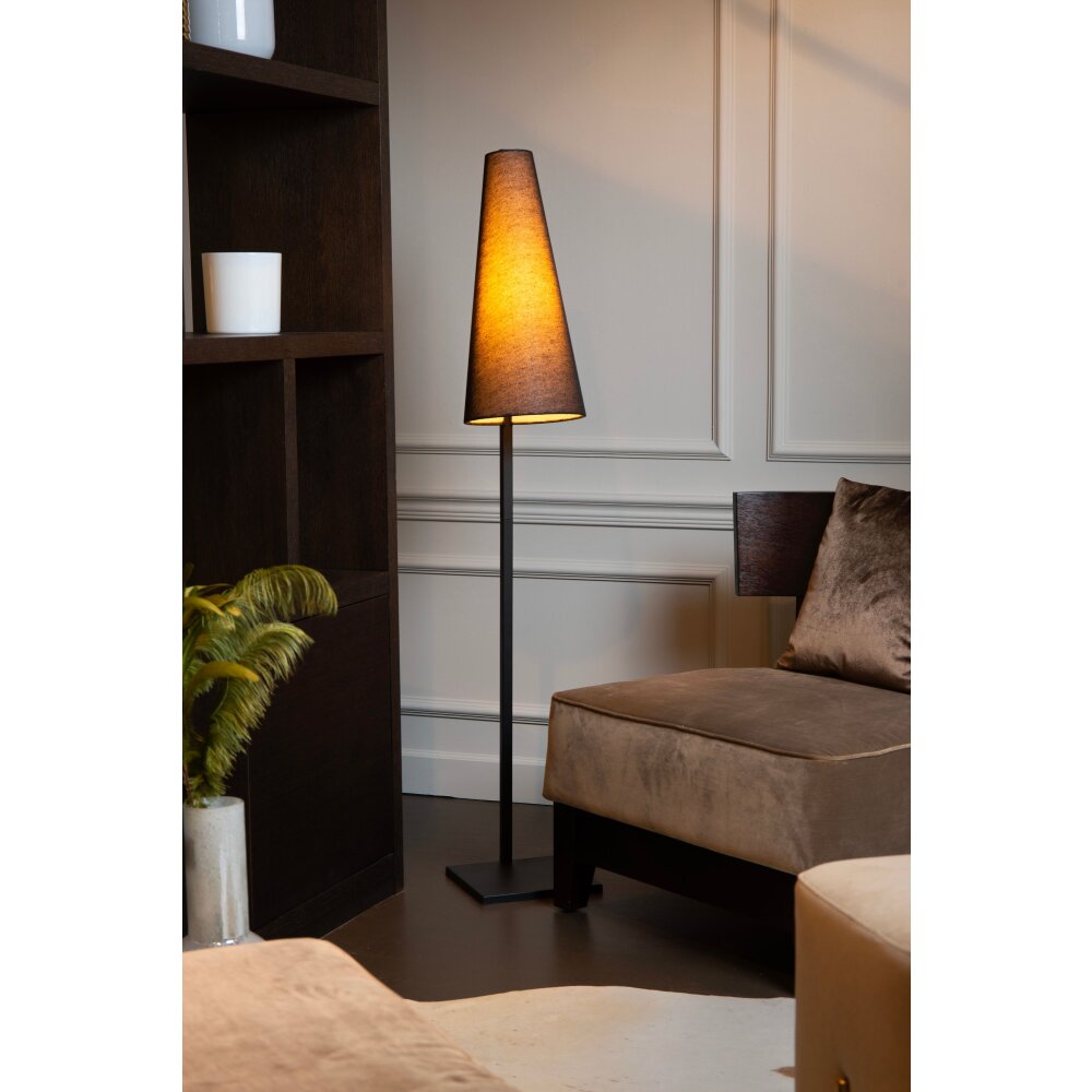 Lucide GREGORY Golvlampa Svart, 1-ljuskällor main product photo