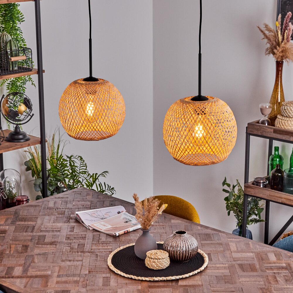 Bauro Pendellampa 25 cm Naturfärger, 2-ljuskällor main product photo