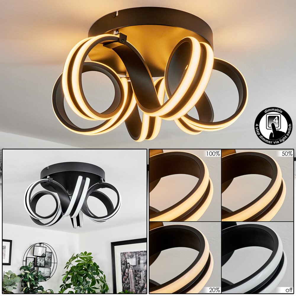 Chapotia Taklampa LED Svart, 1-ljuskällor main product photo