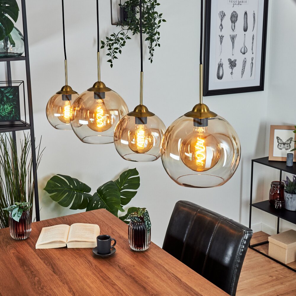 Calapa Pendellampa Mässing, 4-ljuskällor main product photo