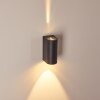 Komoren vägglampa utomhus LED Svart, 2-ljuskällor