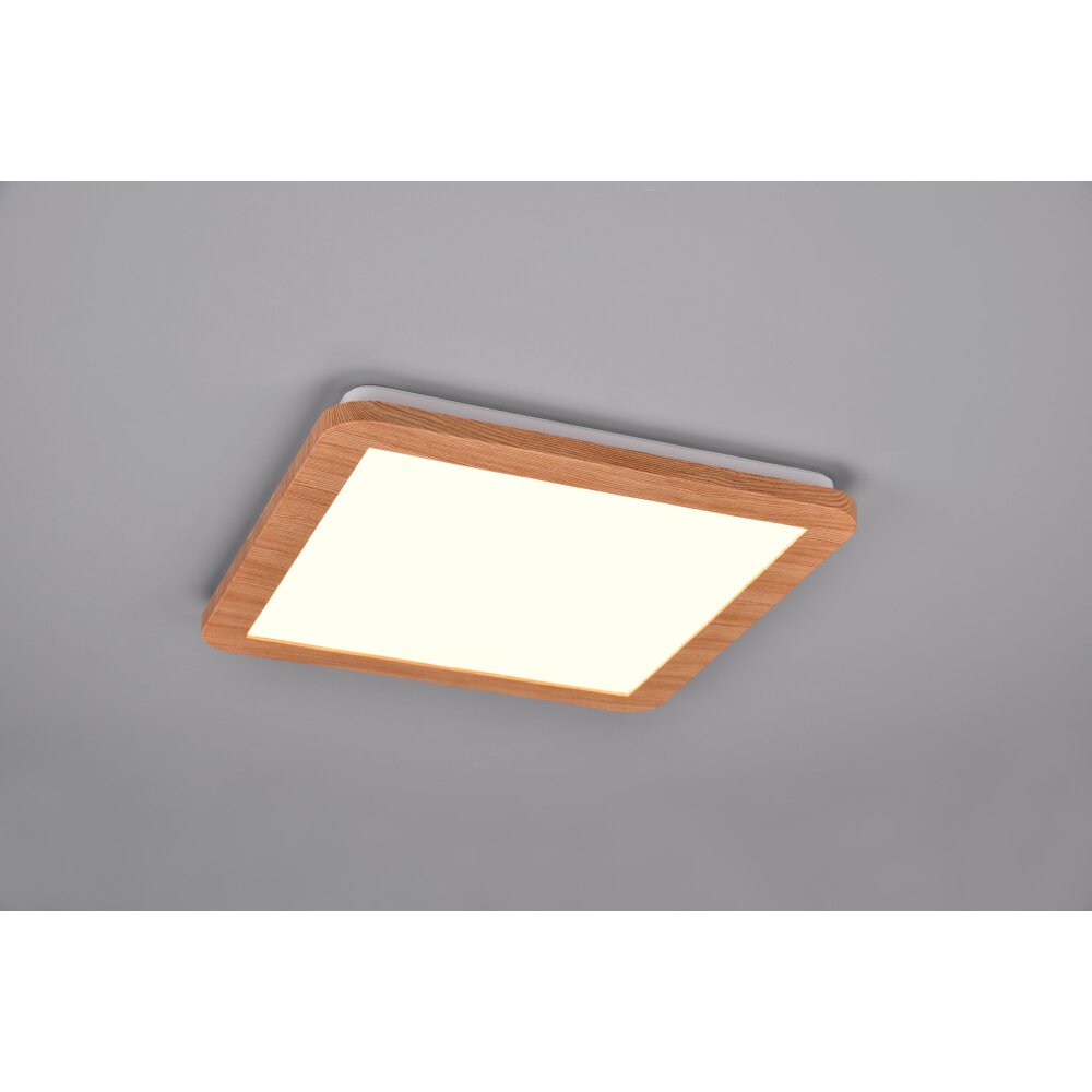Reality Camillus Taklampa, Panel LED träoptik, Vit, 1-ljuskällor main product photo