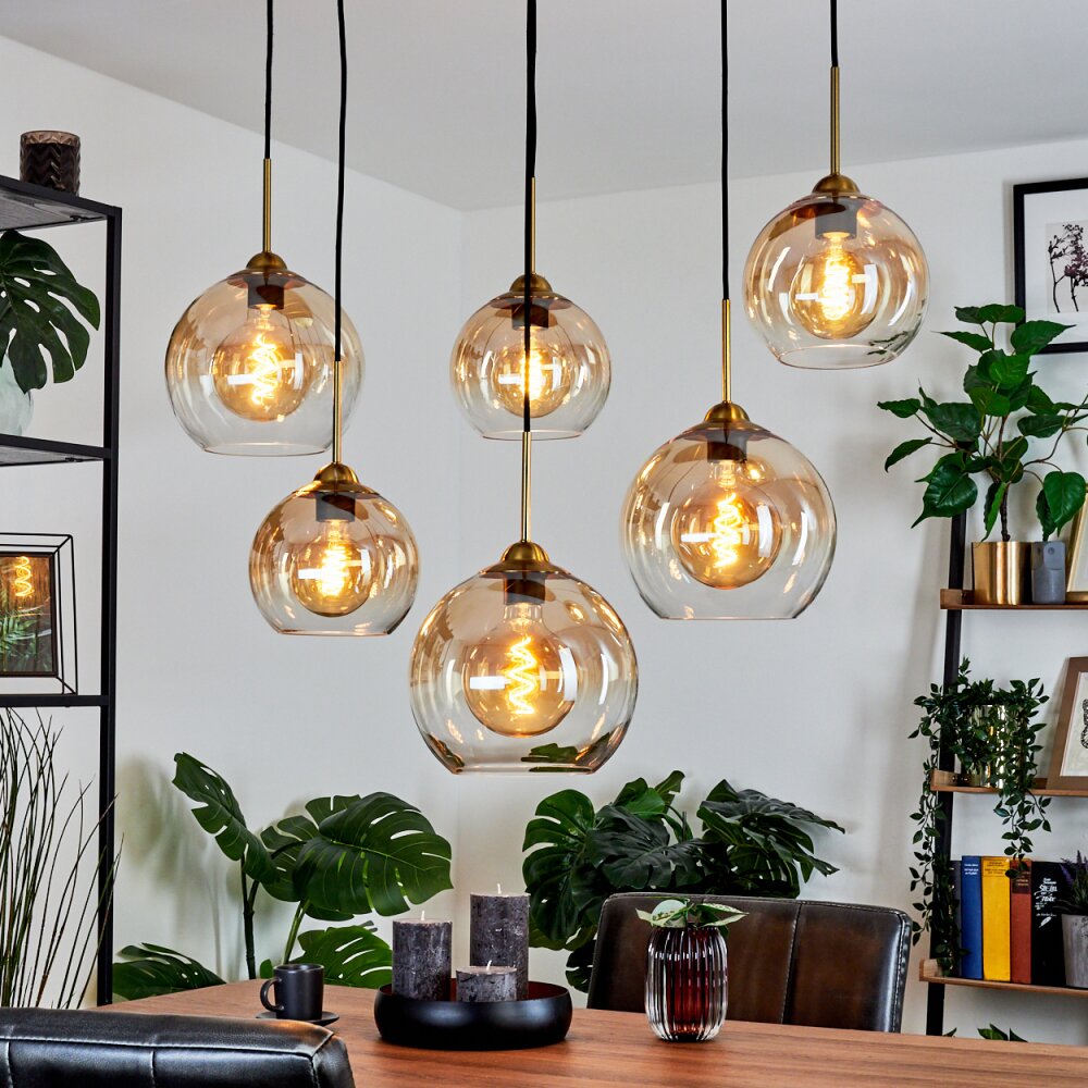 Calapa Pendellampa, Pendellampa Cluster Mässing, 6-ljuskällor main product photo
