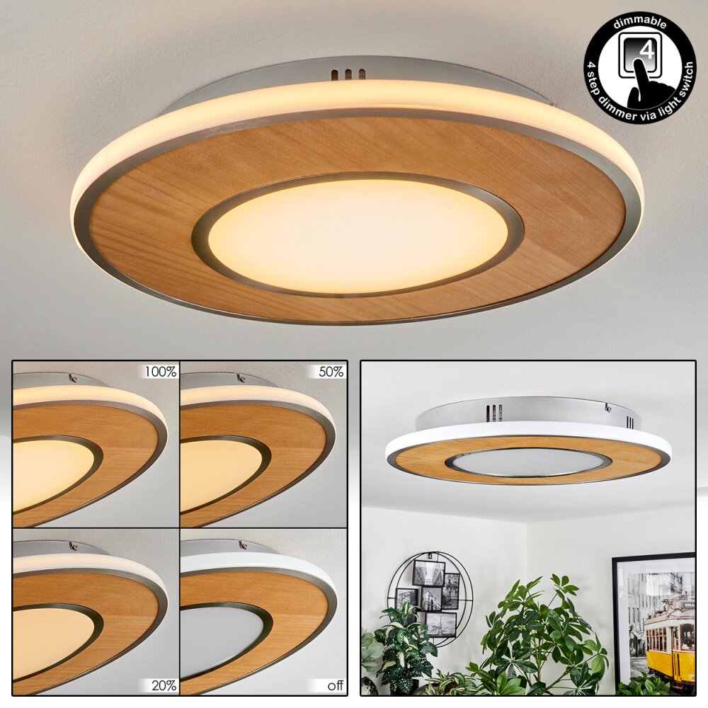 Chrop Taklampa LED Nickel matt, 1-ljuskällor main product photo