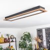 Salmi Taklampa, Panel LED träoptik, Svart, 1-ljuskällor, Fjärrkontroll