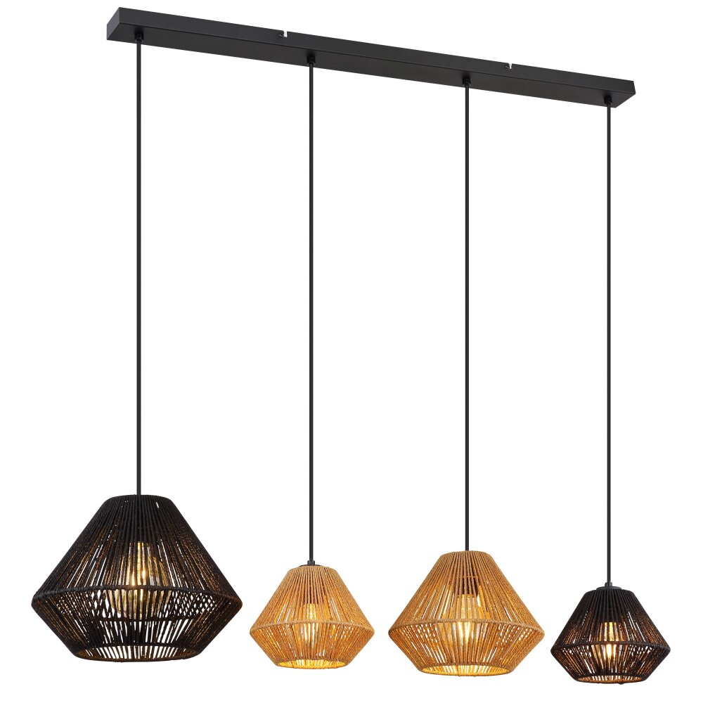 Globo HOUDINI Pendellampa Svart, 4-ljuskällor main product photo