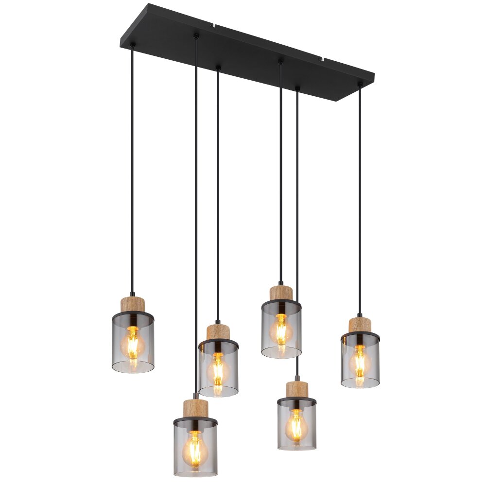 Globo REID Pendellampa Svart, 6-ljuskällor main product photo
