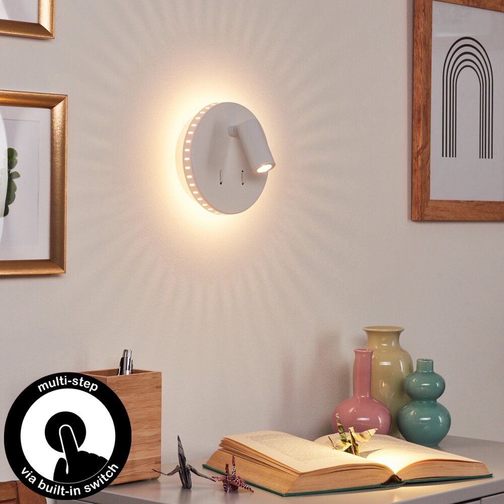 Rukutu Vägglampa, Läslampa LED Vit, 2-ljuskällor main product photo