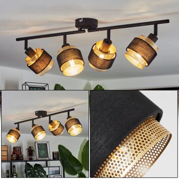 Cottard Taklampa, Takstrålkastare Svart, 4-ljuskällor