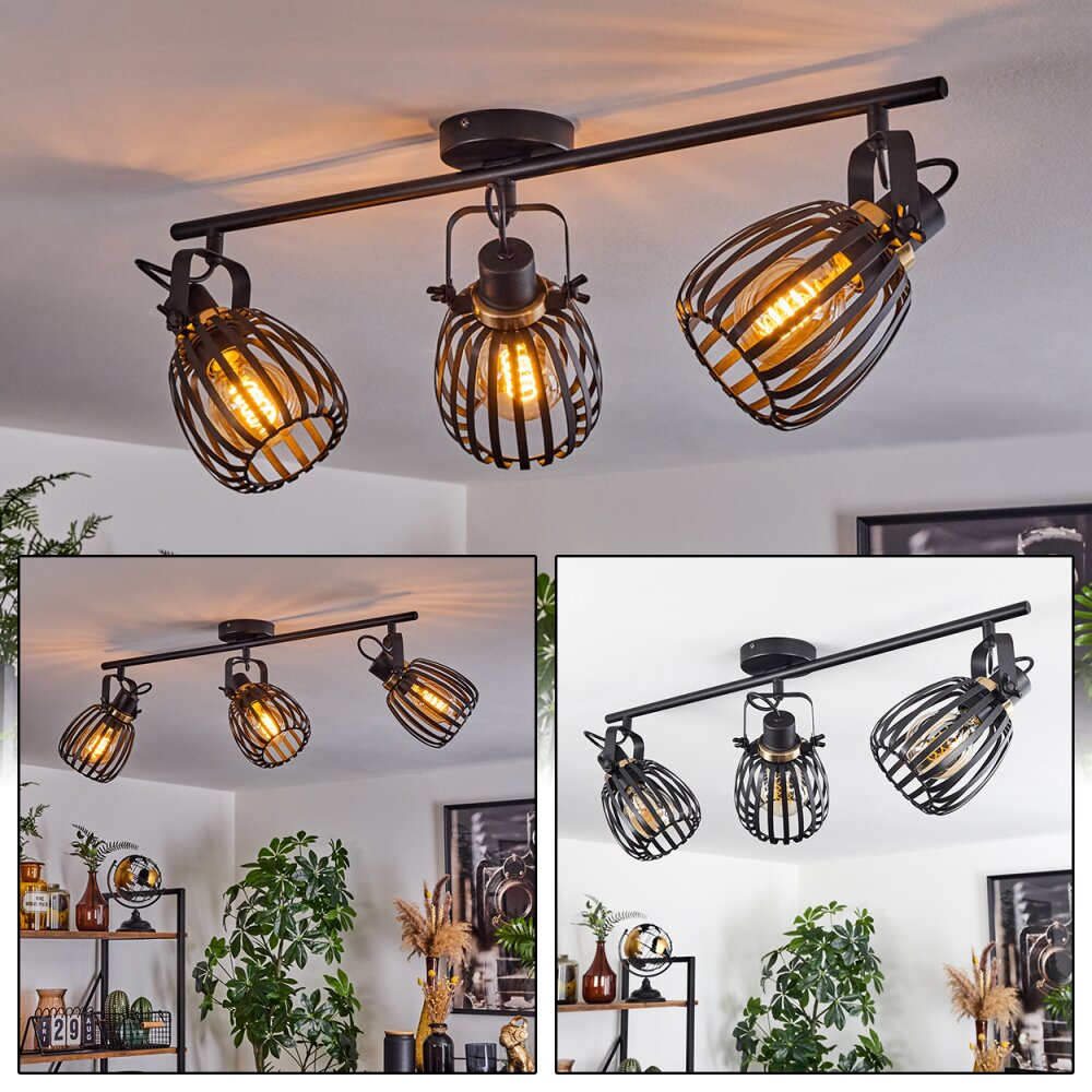 Pocho Takstrålkastare Mässing, Svart, 3-ljuskällor main product photo