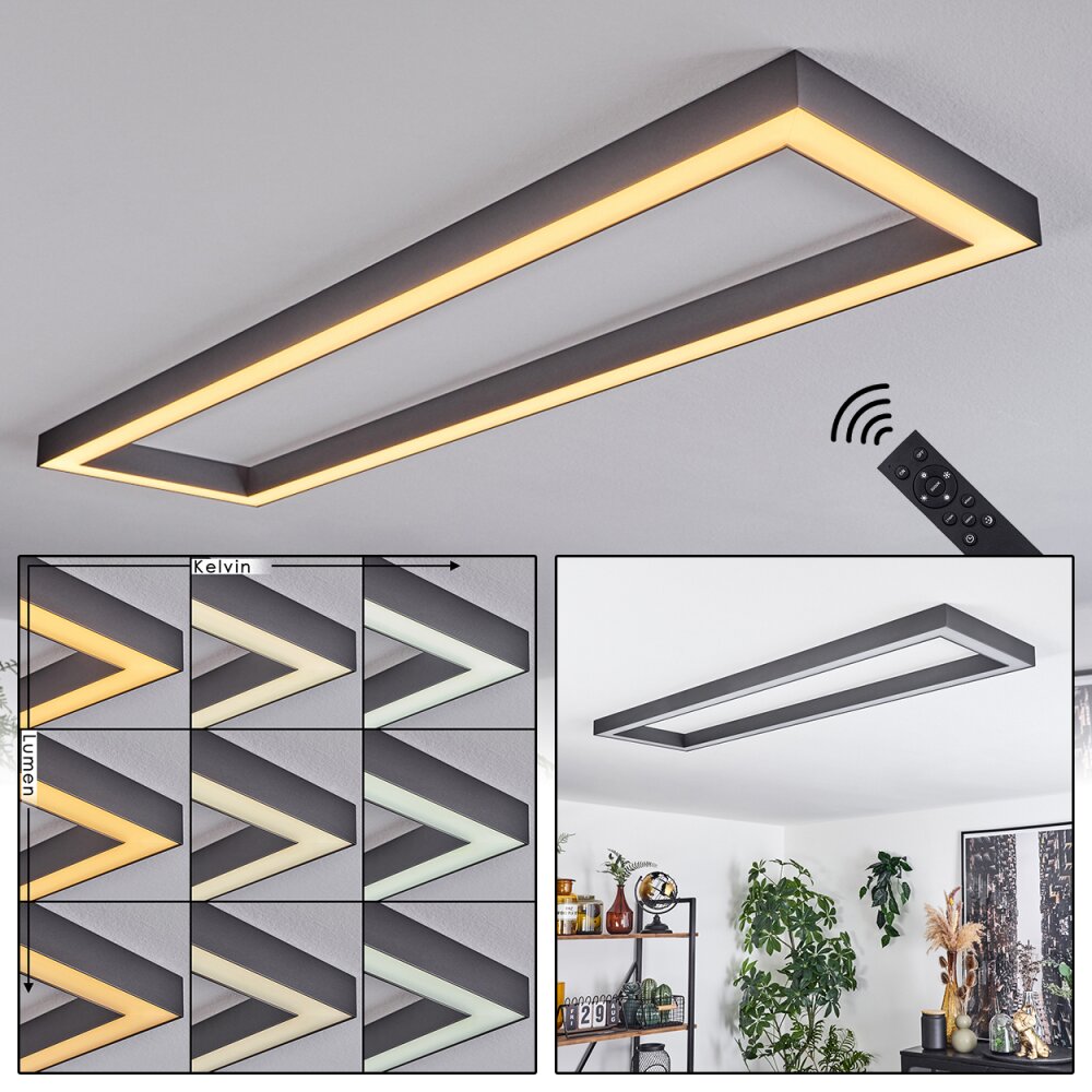 Dubuisson Taklampa LED Antracit, 1-ljuskällor, Fjärrkontroll main product photo