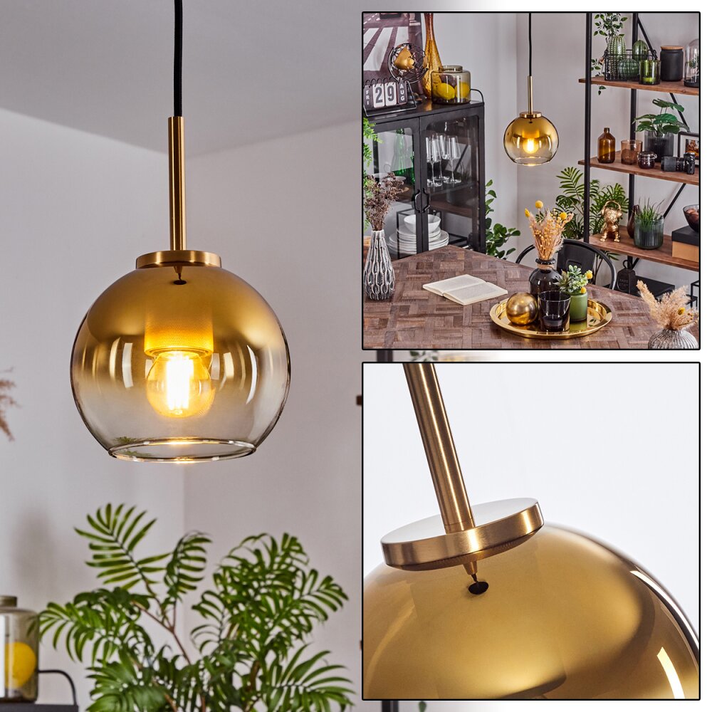 Koyoto Pendellampa 15 cm Guld, Svart, 1-ljuskällor main product photo