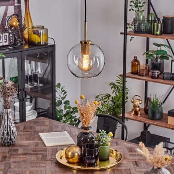 Koyoto Pendellampa 20 cm Guld, Svart, 1-ljuskällor Koyoto Pendellampa 20 cm Guld, Svart, 1-ljuskällor