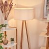 Saladillo Golvlampa, Läslampa Trä mörkt, Vit, 1-ljuskällor