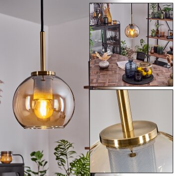 Koyoto Pendellampa 15 cm Antikmässing, 1-ljuskällor Koyoto Pendellampa 15 cm Antikmässing, 1-ljuskällor