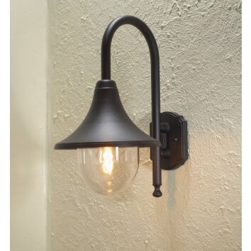 Konstsmide Lampor Bari Vägglampa Svart, 1-ljuskällor