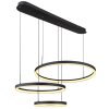 Globo AUGUSTO Pendellampa LED Guld, Svart, 2-ljuskällor, Fjärrkontroll, Färgväxlare