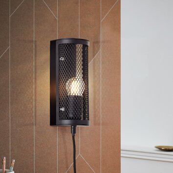 Brilliant Maze Vägglampa Svart, 1-ljuskällor
