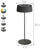 Lutec Lampor COCKTAIL Bordslampa LED Svart, 1-ljuskällor