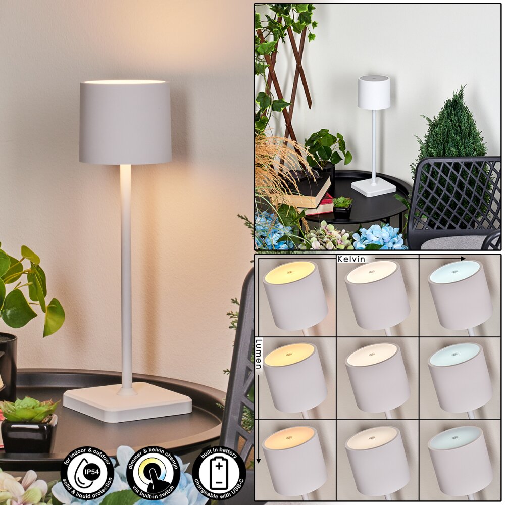 Cajas Bordslampa utomhus LED Vit, 1-ljuskällor main product photo