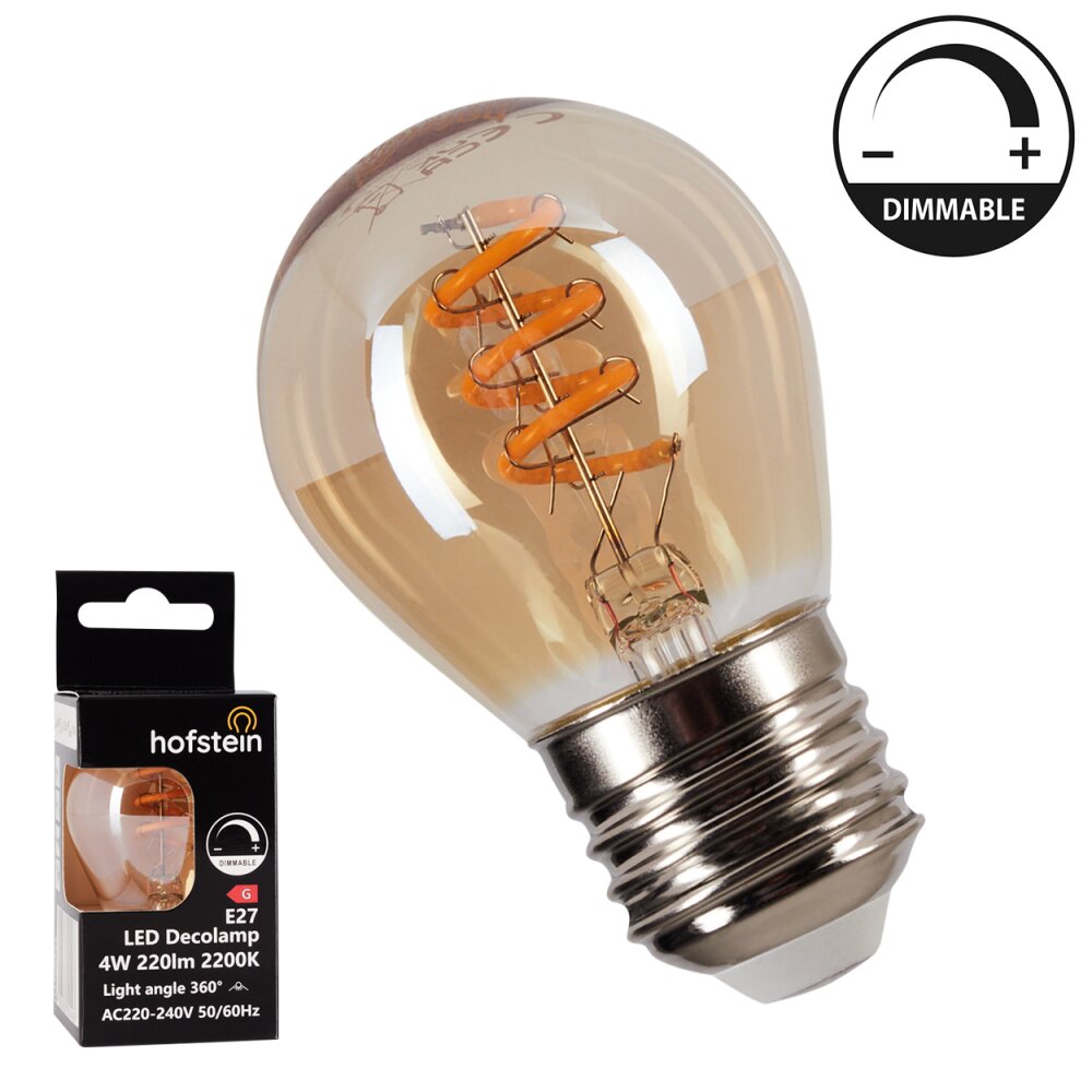 E27 4 Watt varmvit dimbar 220 Lumen main product photo