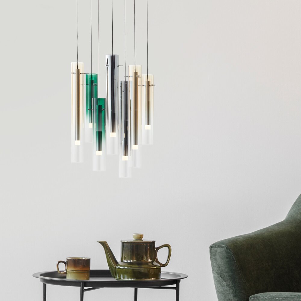 Brilliant Lampor Inez Pendelbelysning LED Silver, 7-ljuskällor main product photo