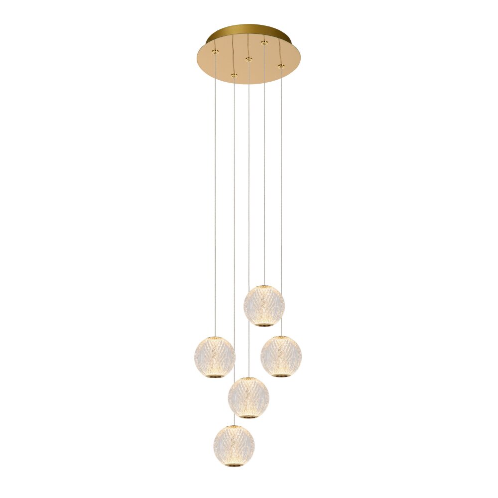Lucide CINTRA Pendelbelysning LED Guld, 5-ljuskällor main product photo