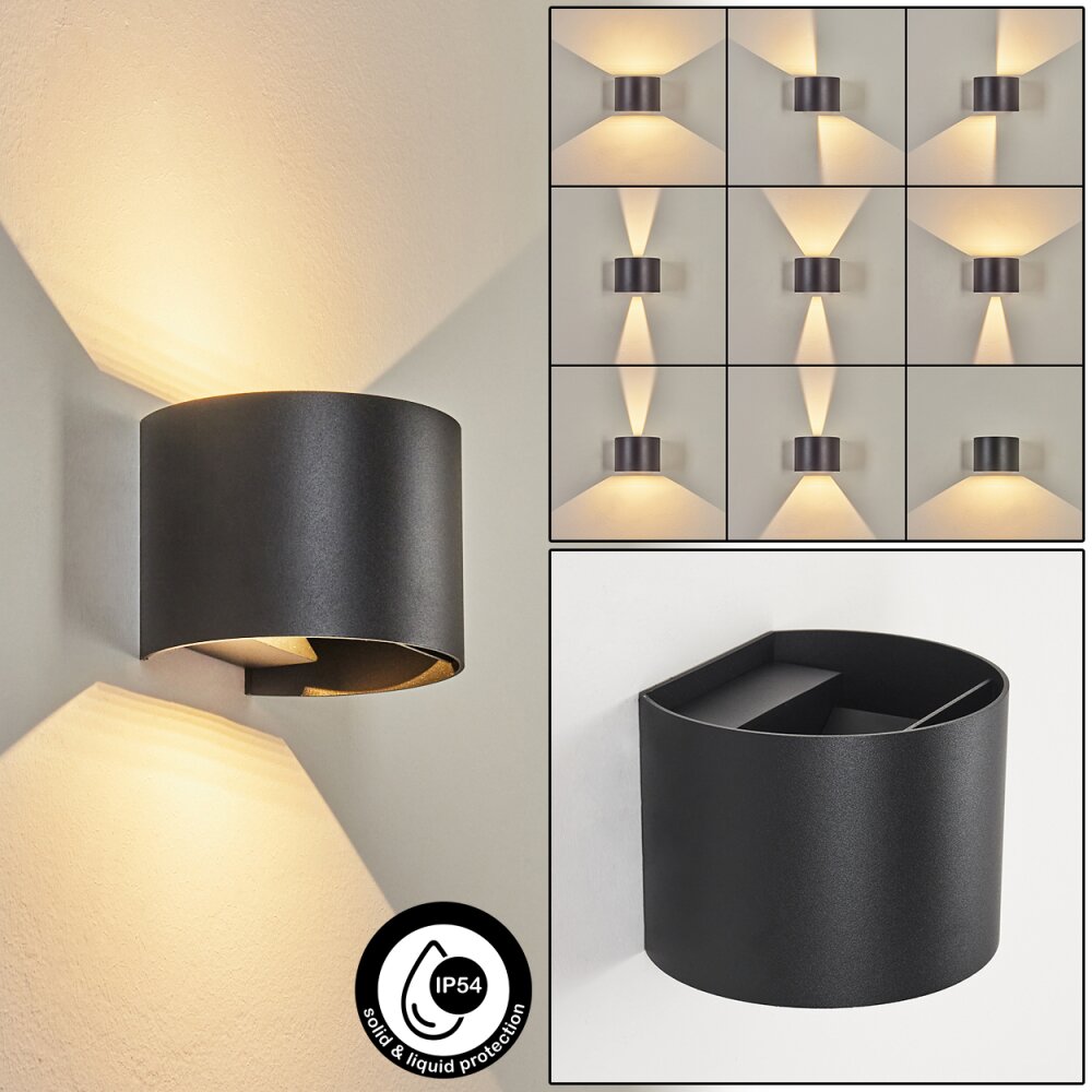 Tamarin vägglampa utomhus, Up & Down Lampa, Vägglampa LED Svart, 2-ljuskällor main product photo