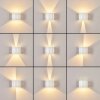 Tamarin vägglampa utomhus, Up & Down Lampa, Vägglampa LED Vit, 2-ljuskällor